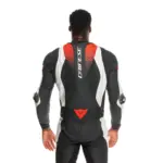 חליפת עור מחלק אחד DAINESE Laguna Seca 6 שחור לבן אדום פלואורסצנטי – תמונה 7