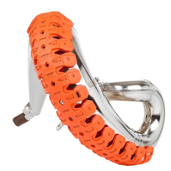 מגן סעפת פוליספורט Polisport Armadillo כתום מותקן על צינור פליטה