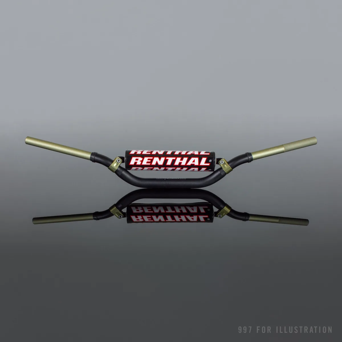 כידון Renthal Twinwall בצבע שחור עם ריפוד מרכזי כידון שטח RENTHAL Twinwall 994 שחור