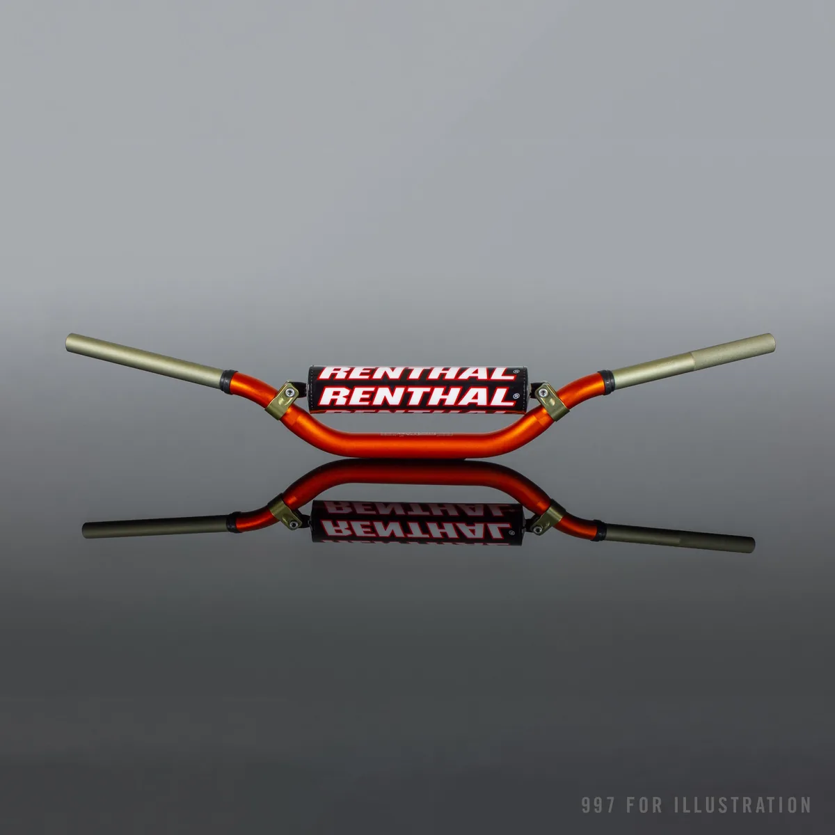 כידון Renthal Twinwall בצבע כתום עם ריפוד מרכזי כידון שטח RENTHAL Twinwall 994 כתום