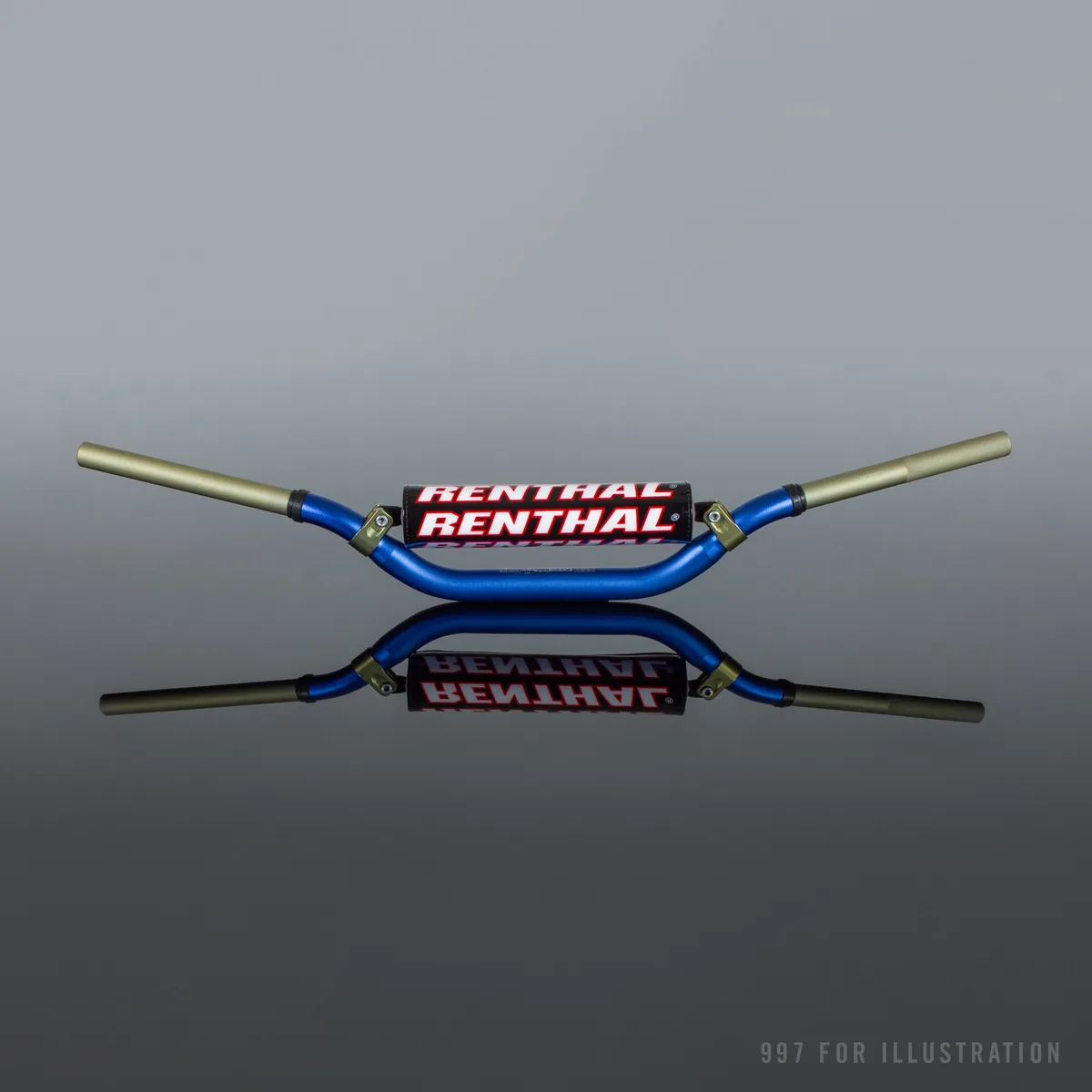 כידון Renthal Twinwall בצבע כחול עם ריפוד מרכזי כידון שטח RENTHAL Twinwall 996 כחול