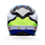 קסדת שטח BELL Moto-10 Spherical Grid לבן כחול צהוב – תמונה 4