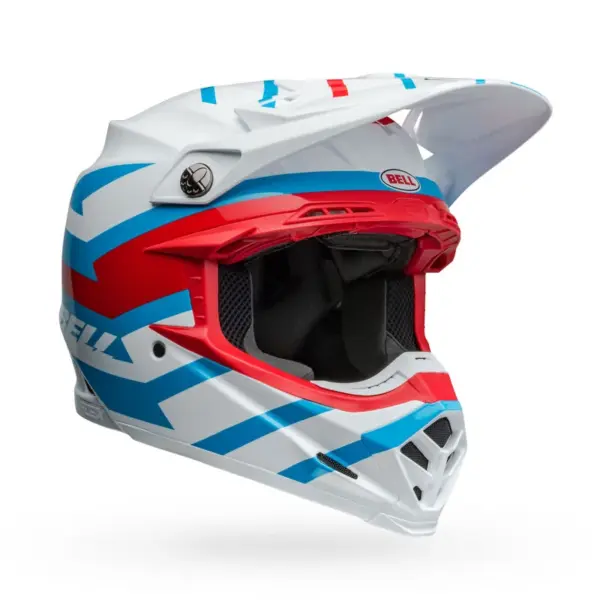קסדת שטח BELL Moto-9S Flex Banshee לבן אדום – תמונה 2