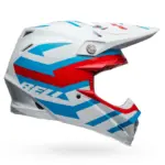 קסדת שטח BELL Moto-9S Flex Banshee לבן אדום – תמונה 5