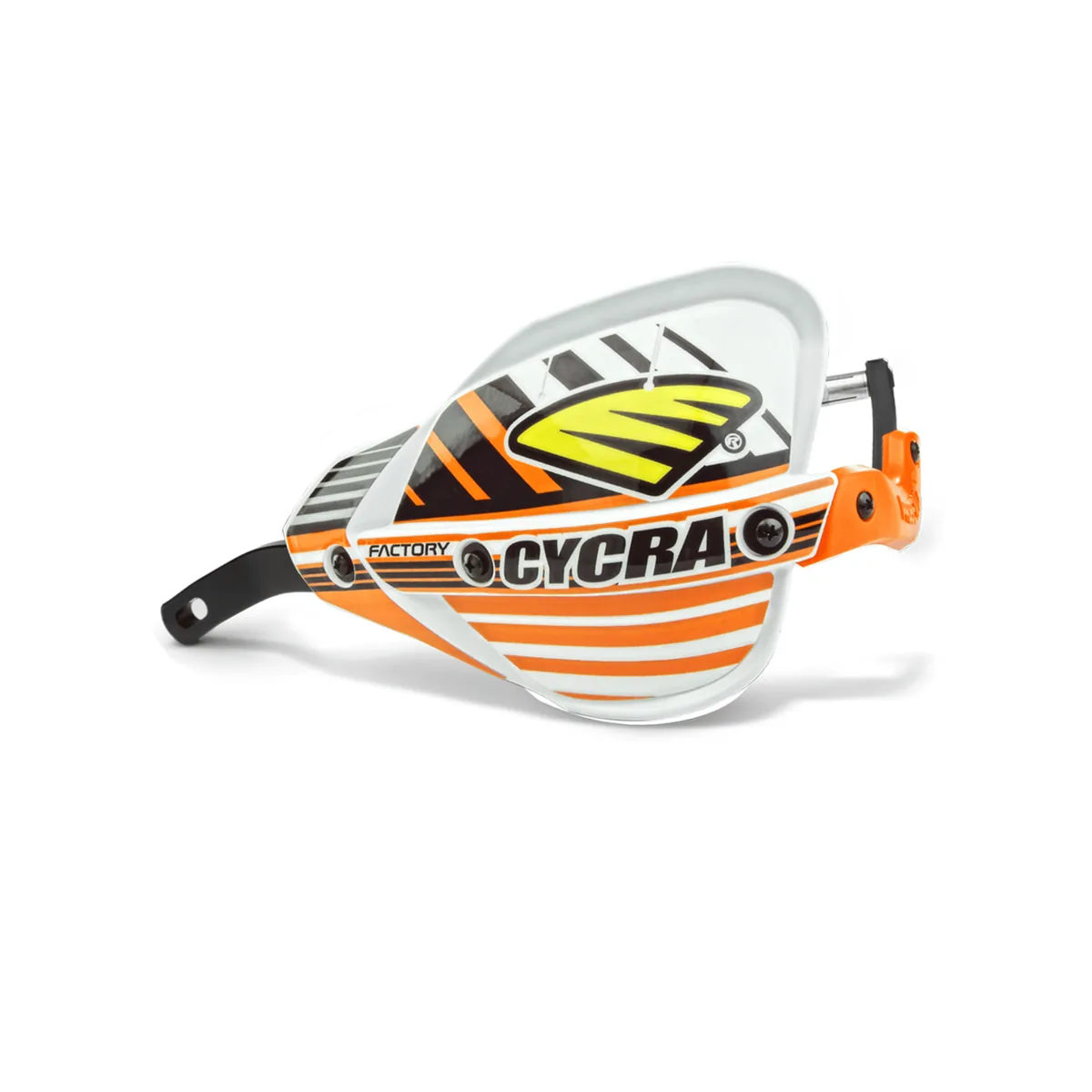 מגני ידיים סגורים CYCRA Factory Pro Bend בצבע לבן כתום מגני ידיים סגורים CYCRA Factory Pro Bend בצבע לבן כתום