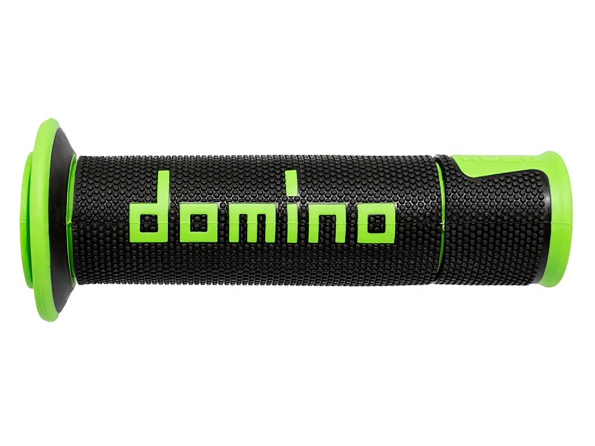 זוג גריפים DOMINO A450 Racing בצבע שחור/ירוק זוג גריפים DOMINO A450 Racing בצבע שחור/ירוק