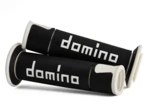 גריפים לאופנוע כביש DOMINO A450 Racing שחור/לבן – תמונה 2