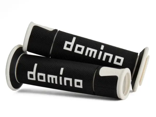 גריפים לאופנוע כביש DOMINO A450 Racing שחור/לבן – תמונה 2