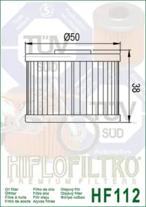 מסנן שמן HIFLOFILTRO HF112 – תמונה 2
