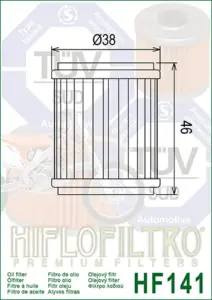 מסנן שמן HIFLOFILTRO HF141 – תמונה 2