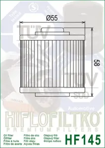 מסנן שמן HIFLOFILTRO HF145 – תמונה 2