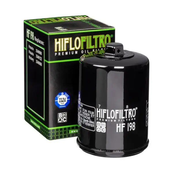 מסנן שמן HIFLOFILTRO HF198 ליד האריזה