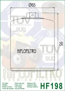 מסנן שמן HIFLOFILTRO HF198 – תמונה 2