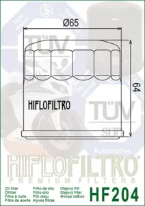 מסנן שמן HIFLOFILTRO HF204 שחור – תמונה 2