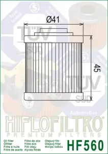 מסנן שמן HIFLOFILTRO HF560 – תמונה 2