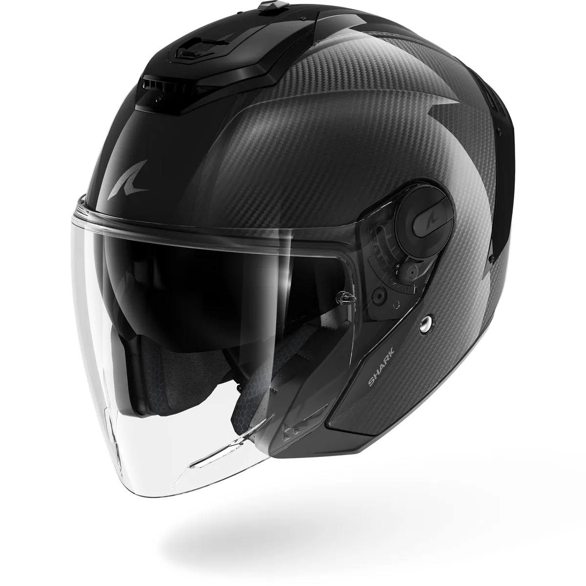 קסדה פתוחה SHARK RS Jet Carbon Skin קרבון שחור קסדת SHARK RS Jet Carbon שחור – Pinlock 120, ECE 22.06