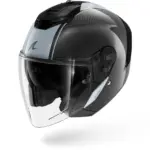 קסדה פתוחה SHARK RS Jet Carbon Skin קרבון עם פס כסוף-אפור