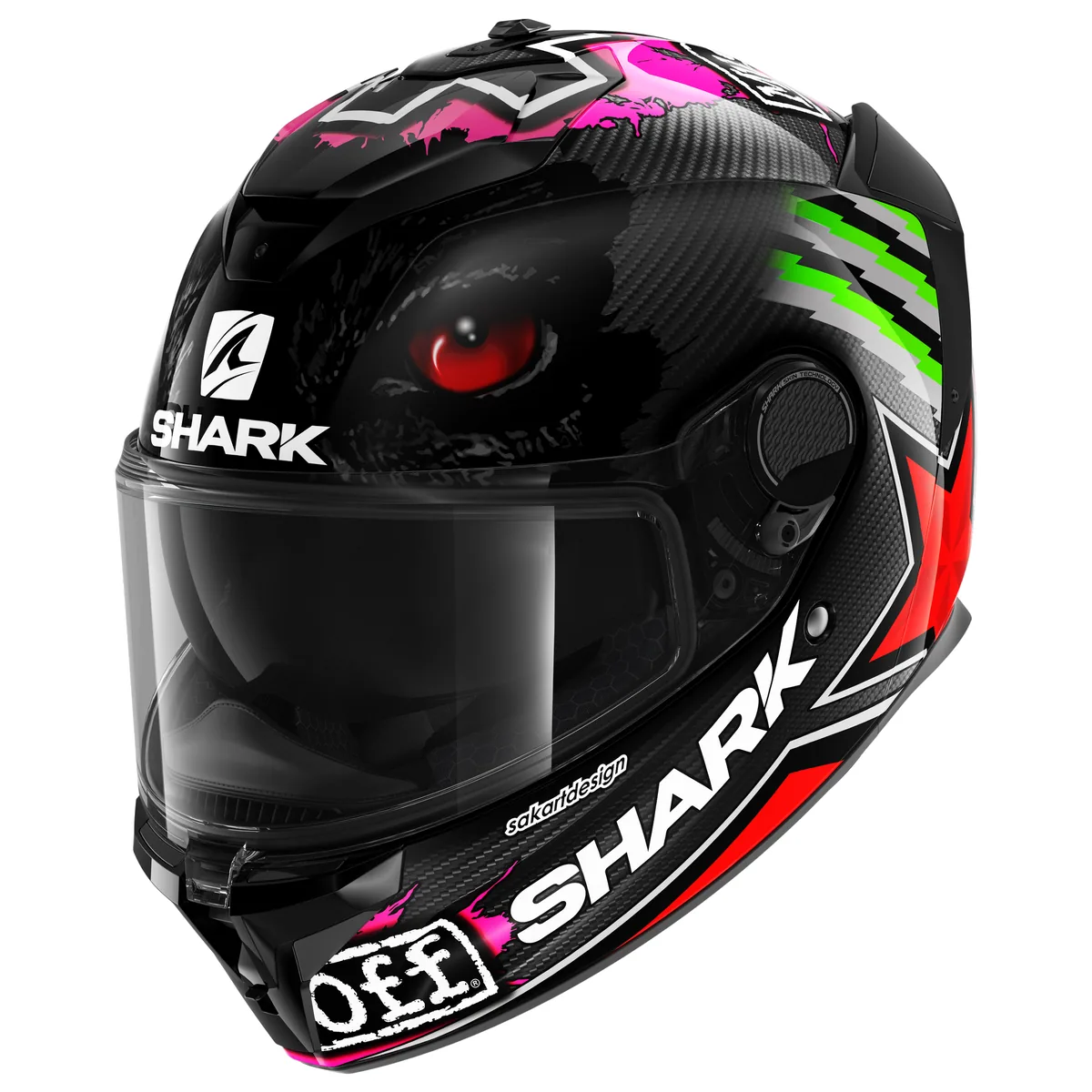 קסדה מלאה SHARK Spartan GT Carbon רפליקה Redding בגווני קרבון, אדום, ירוק וורוד קסדה מלאה SHARK Spartan GT Carbon רפליקה Redding בגווני קרבון, אדום, ירוק וורוד