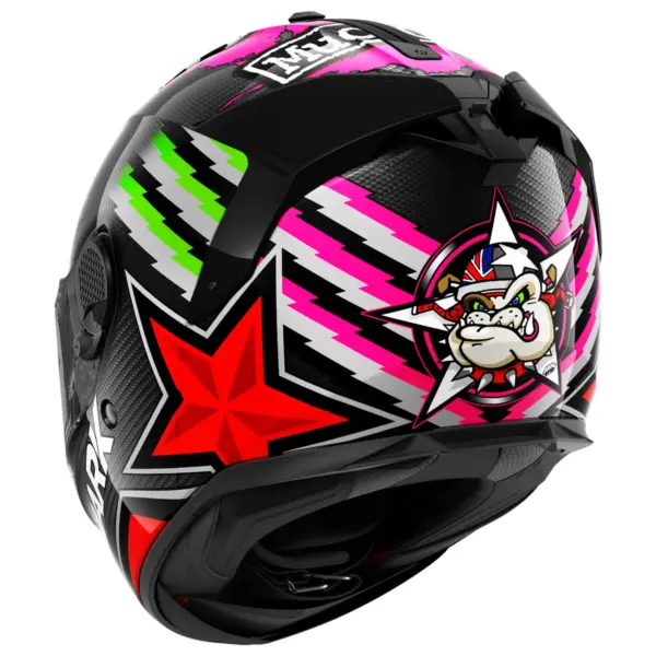 קסדה מלאה SHARK Spartan GT Carbon Replica Redding אדום ירוק – תמונה 2