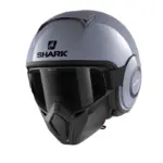 קסדה פתוחה SHARK Street Drak בצבע אפור עם מסכה ומשקפיים