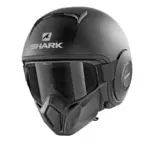 קסדה פתוחה SHARK Street Drak בצבע שחור מט עם מסכה ומשקפיים