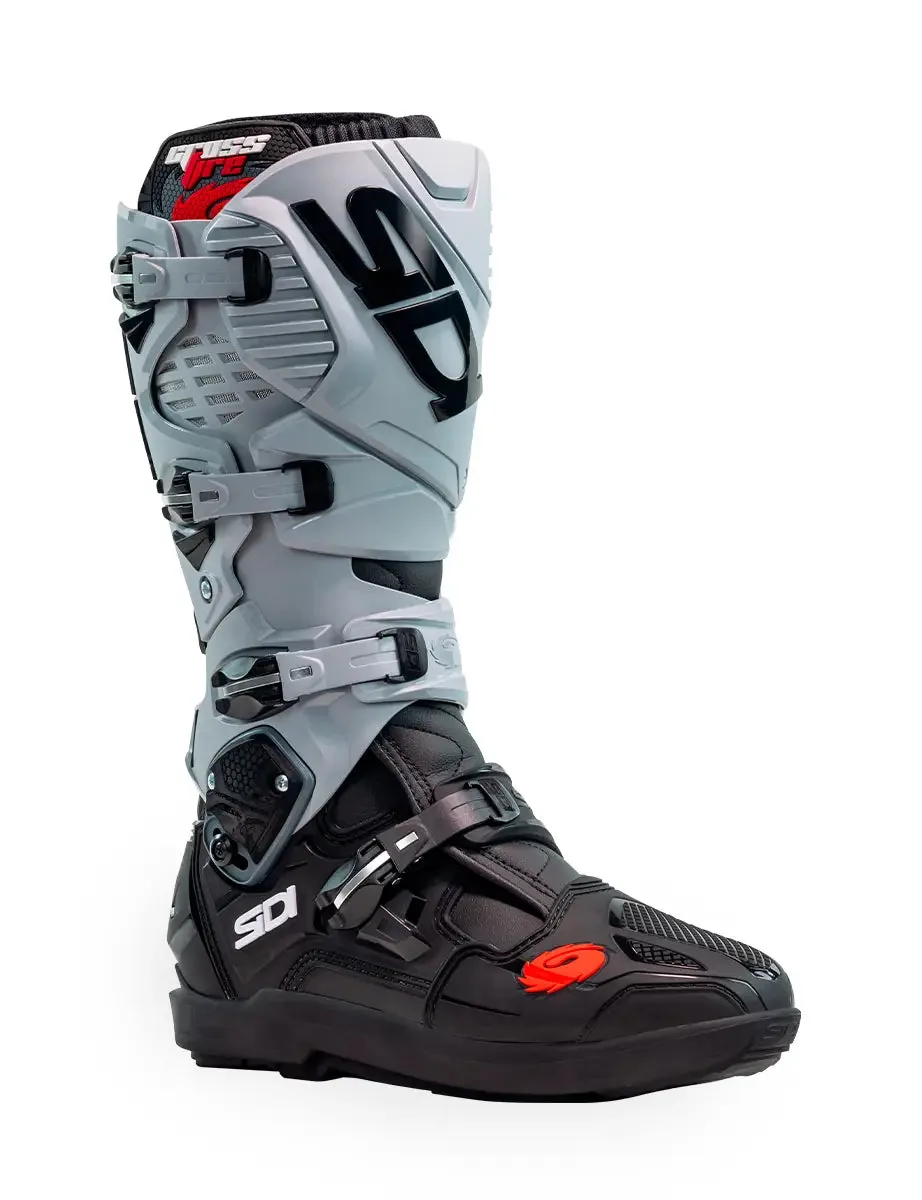 מגף מוטוקרוס SIDI Crossfire 3 SRS בצבע אפור בהיר שחור מגף מוטוקרוס SIDI Crossfire 3 SRS בצבע אפור בהיר שחור