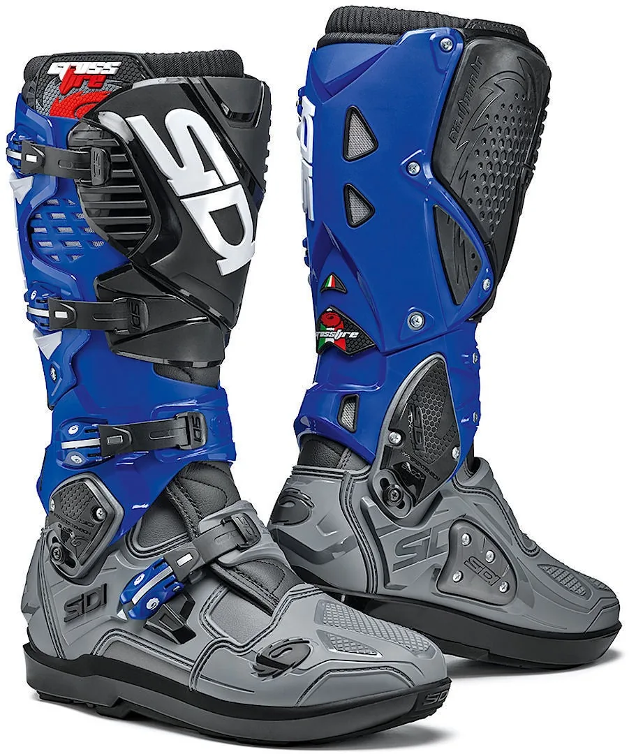 מגף מוטוקרוס SIDI Crossfire 3 SRS בצבע כחול אפור מגף מוטוקרוס SIDI Crossfire 3 SRS בצבע כחול אפור