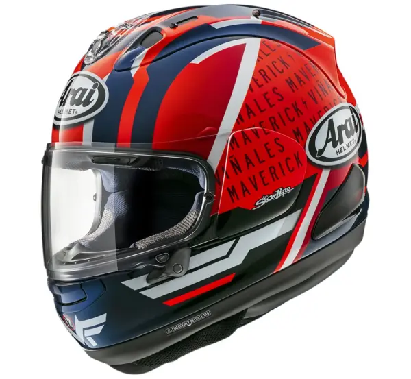 קסדה מלאה Arai RX-7V EVO בעיצוב מאבריק בכחול ואדום