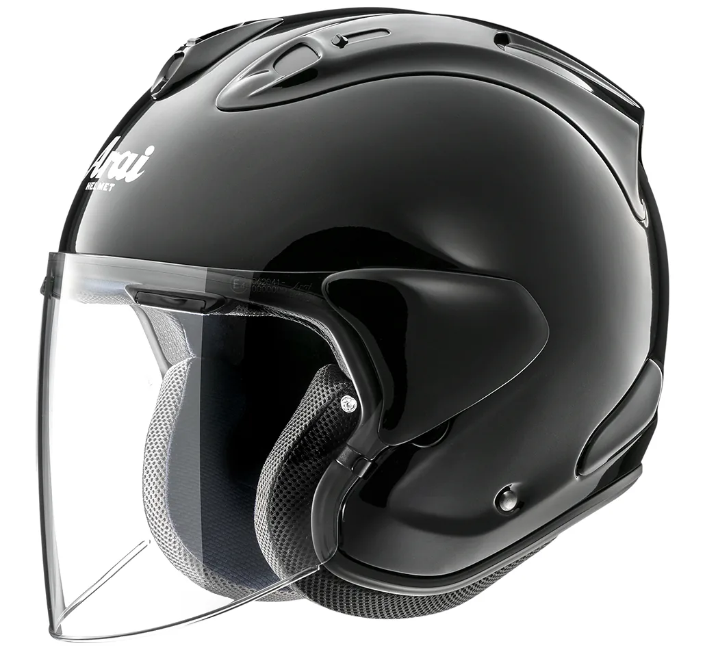 קסדה פתוחה Arai SZ-R EVO בצבע שחור מבריק קסדה פתוחה Arai SZ-R EVO בצבע שחור מבריק