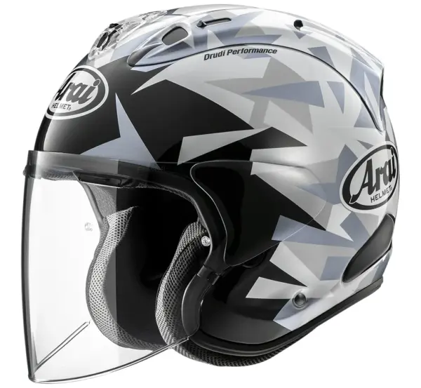 קסדה פתוחה Arai SZ-R EVO בעיצוב מימסיס לבן ושחור