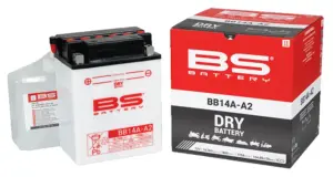 מצבר קונבנציונלי DRY עם ערכת חומצה BS BATTERY BB14A-A2 – תמונה 2