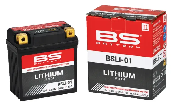 מצבר ליתיום LiFePO4 לאופנוע BS BATTERY BSLi-01 – תמונה 2