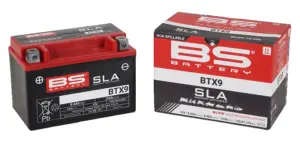 מצבר ג'ל SLA לאופנוע BS BATTERY BTX9 – תמונה 2