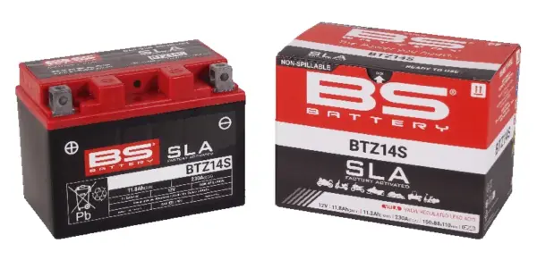 מצבר ג'ל SLA לאופנוע BS BATTERY BTZ14S – תמונה 2
