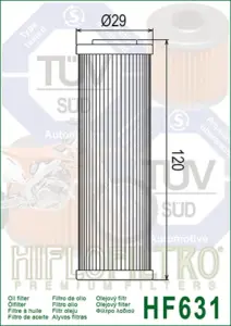 מסנן שמן לאופנוע HIFLOFILTRO HF631 – תמונה 2
