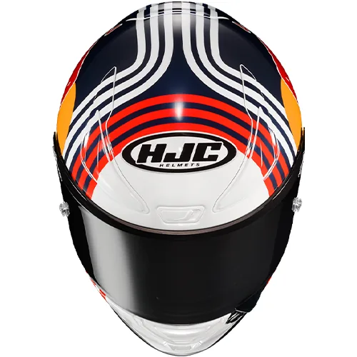 קסדה מלאה HJC RPHA 1 Red Bull Austin GP לבן/כחול/אדום – תמונה 2