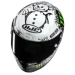 קסדה מלאה HJC RPHA 1 V2 Carbon Snow Diablo לבן/שחור – תמונה 2