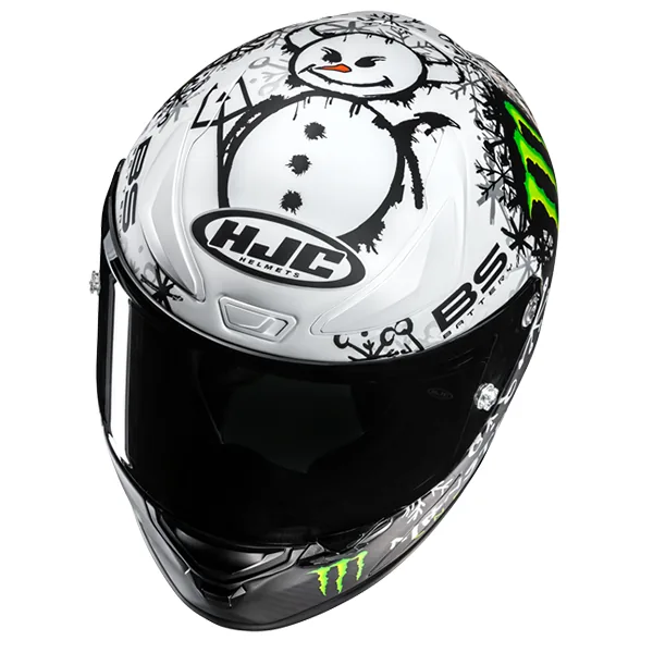 קסדה מלאה HJC RPHA 1 V2 Carbon Snow Diablo לבן/שחור – תמונה 2