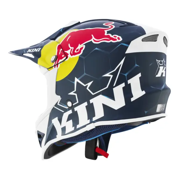 קסדת שטח KINI Red Bull Competition כחול כהה/לבן – תמונה 2
