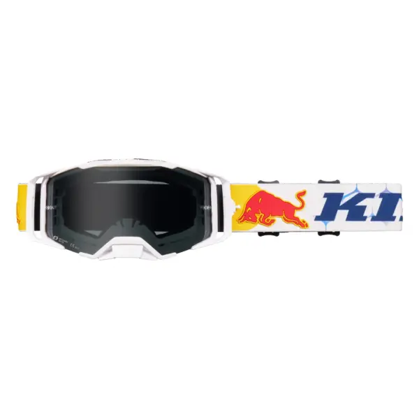 משקפי אבק KINI Red Bull MX3 1.0 לבנים עם עדשה כהה