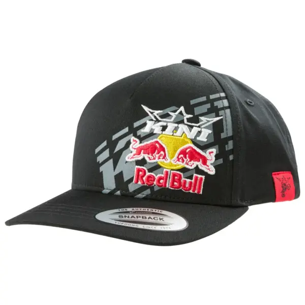 כובע סנאפבק KINI Red Bull ST 1.0 אפור פחם עם לוגו רקום