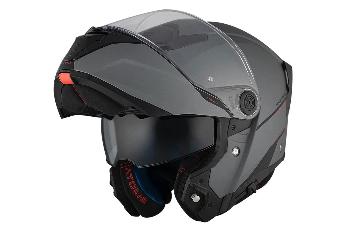 קסדה נפתחת MT Atom 2 SV בצבע אפור מט קסדה נפתחת MT Atom 2 SV בצבע אפור מט