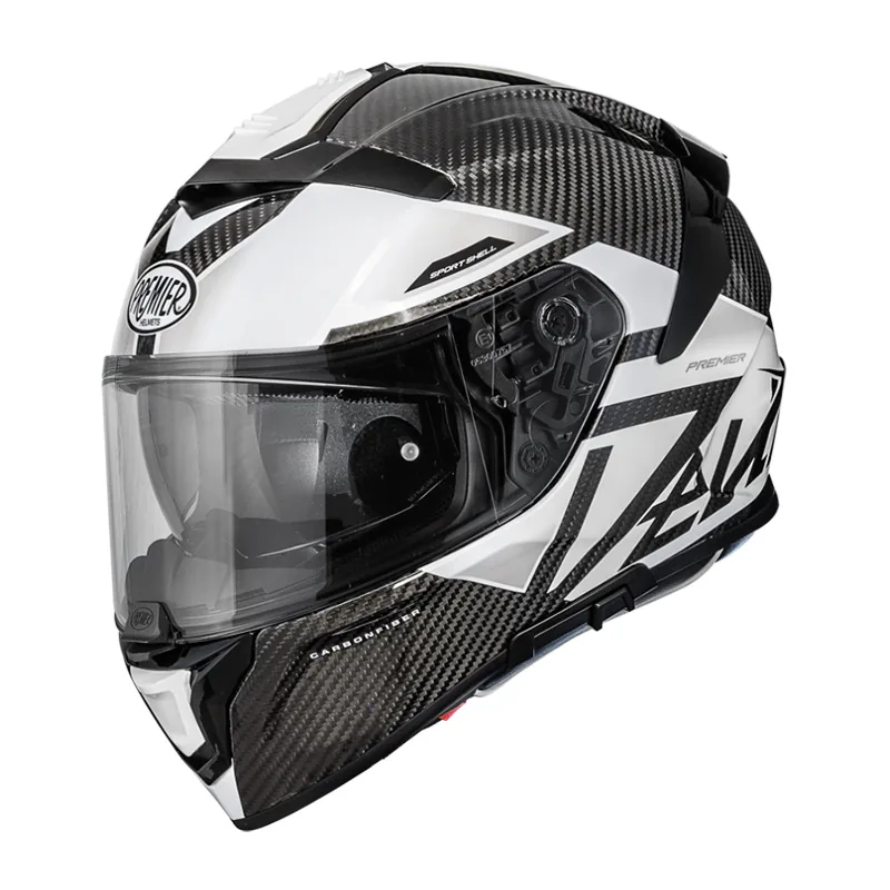קסדה מלאה PREMIER Devil Carbon MN 8 פחמן ולבן קסדה מלאה PREMIER Devil Carbon MN 8 פחמן ולבן