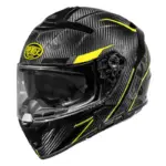 קסדה מלאה PREMIER Devil Carbon ST Y פחמן עם קווים צהובים
