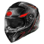 קסדה מלאה PREMIER Devil Carbon ST 2 פחמן עם פסים אדומים
