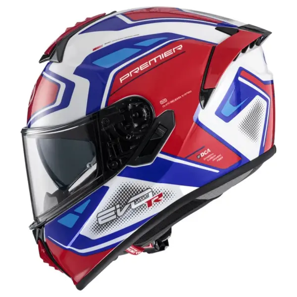 קסדה מלאה PREMIER Evoluzione RR 13 אדום כחול לבן – תמונה 2