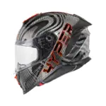 קסדה מלאה PREMIER Hyper Carbon PS 2 שחור אדום – תמונה 3