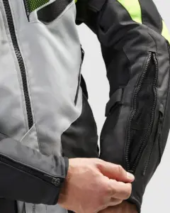 מעיל רכיבה טורינג REBELHORN Hiker IV אפור שחור צהוב – תמונה 4