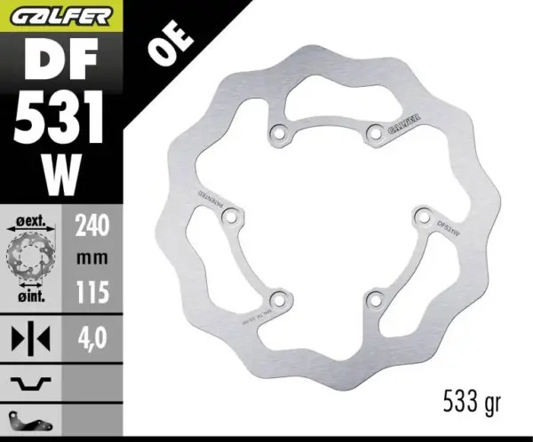 דיסק בלם Galfer Wave DF531W