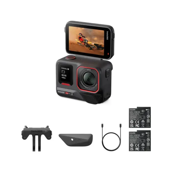 קיט מצלמת אקשן Insta360 Ace Pro 2 עם סוללה נוספת – תמונה 2